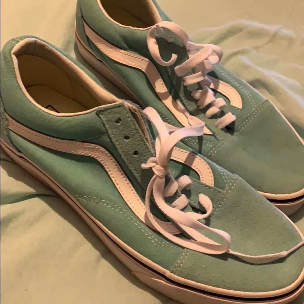 Turquoise/Teal Vans shoes